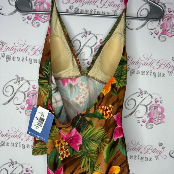 Ocean dream tankini top swim beach brand new vintage size 10 sparkly - Picture 3 of 8
